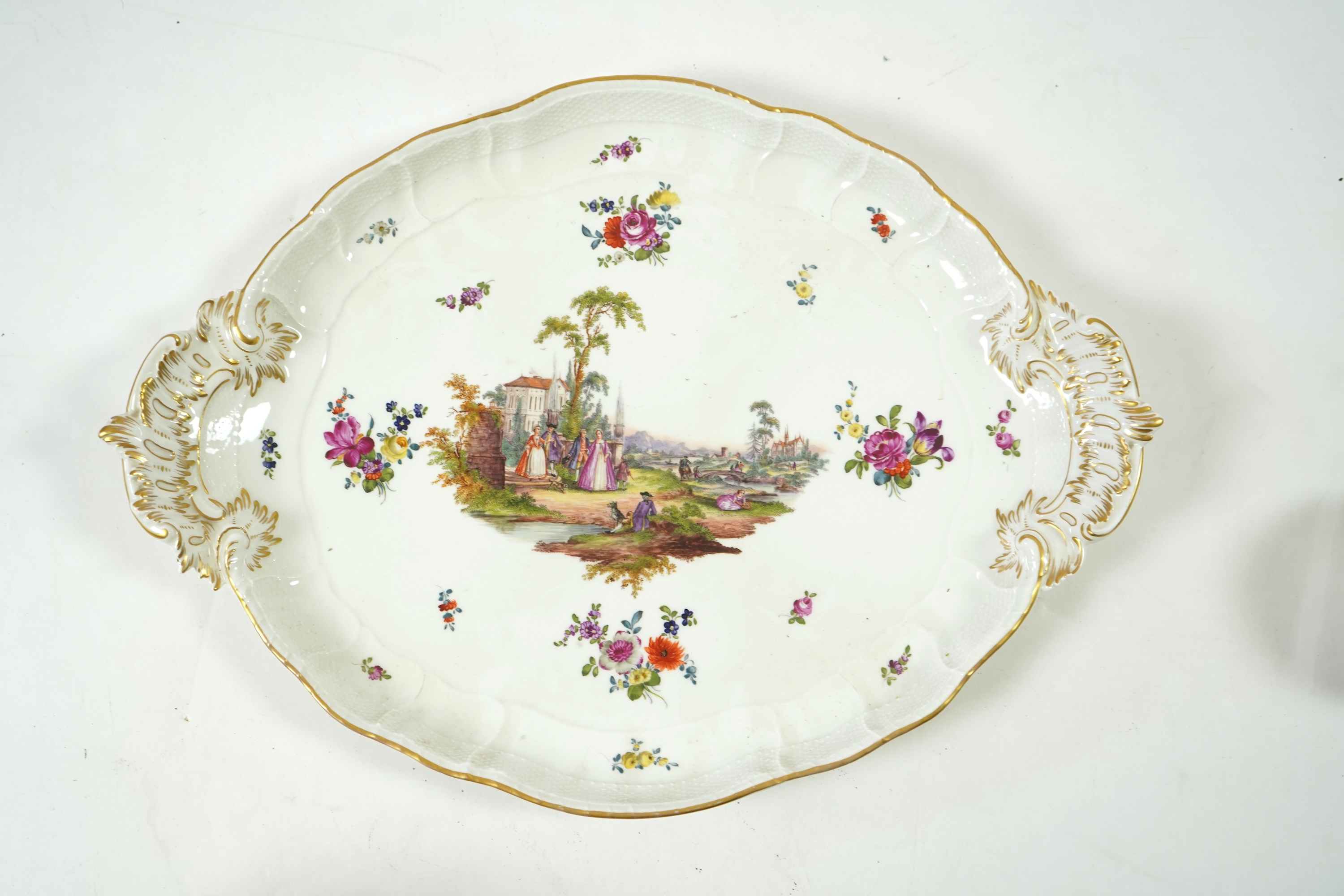A late 19th century KPM Berlin porcelain tête-à-tête